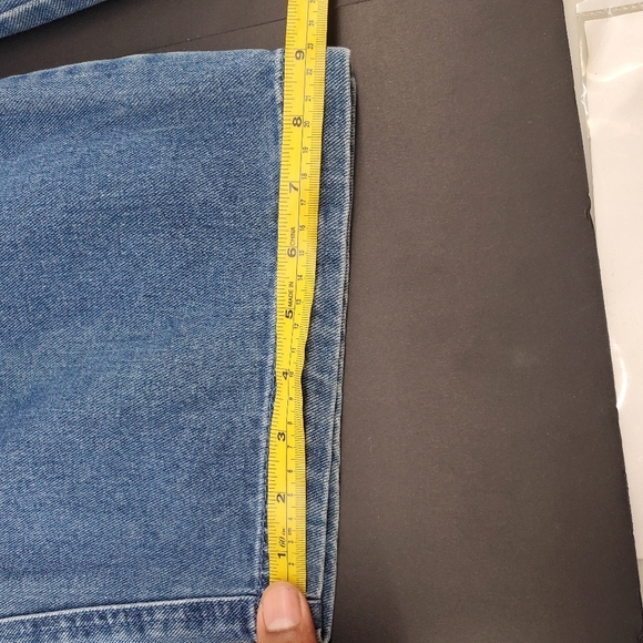 Woman Within Cropped Denim Jeans Size 22WP Petite Elastic Waist - Picture 10 of 12